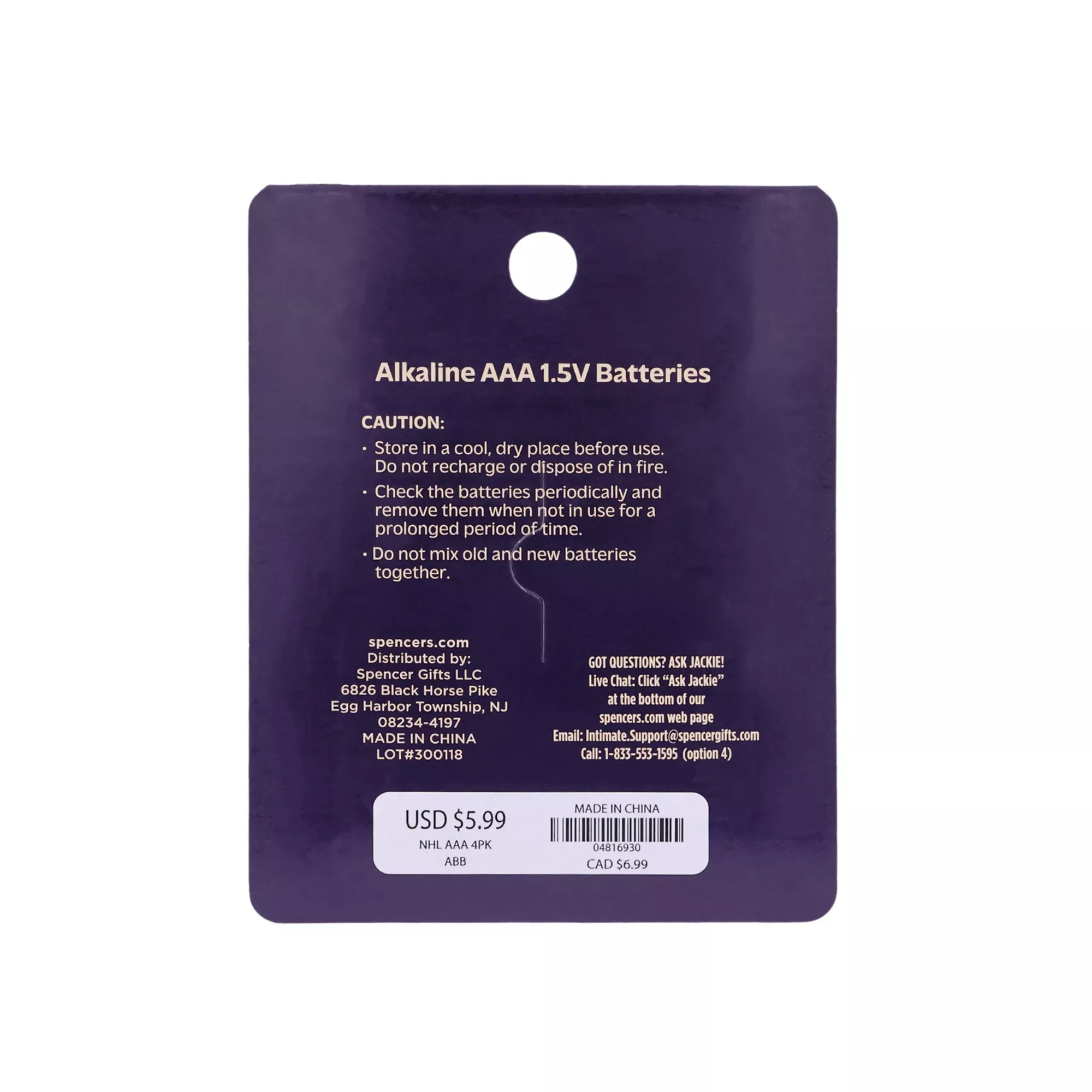 AAA Batteries 4 Pack - Hott Love