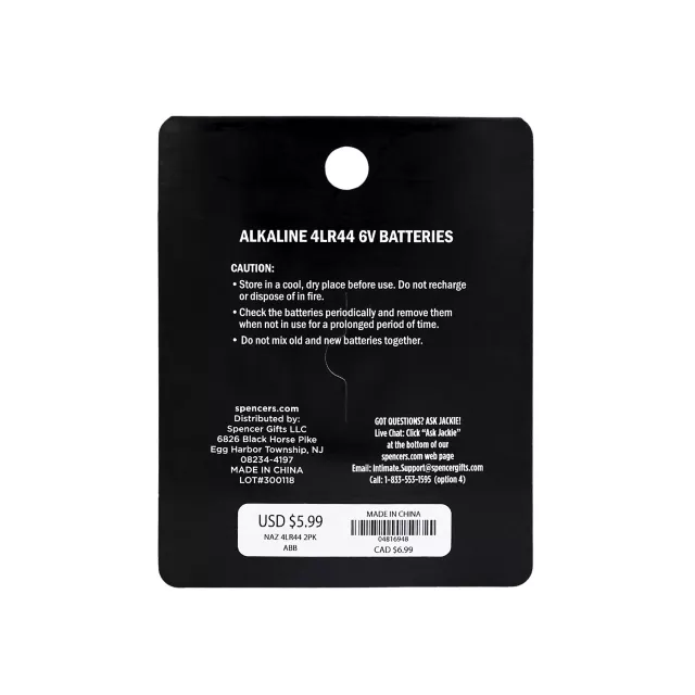 4LR44 Batteries 2 Pack - Arouz'd at Spencer's