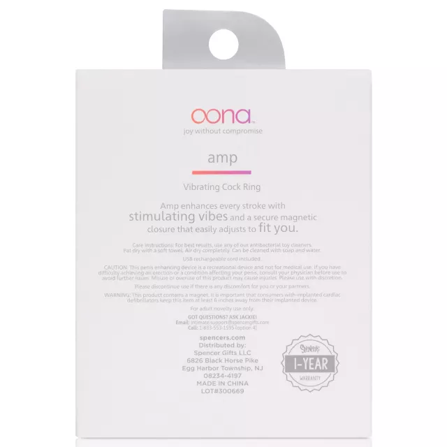 Oona Amp Magnetic Vibrating Cock Ring at Spencer's