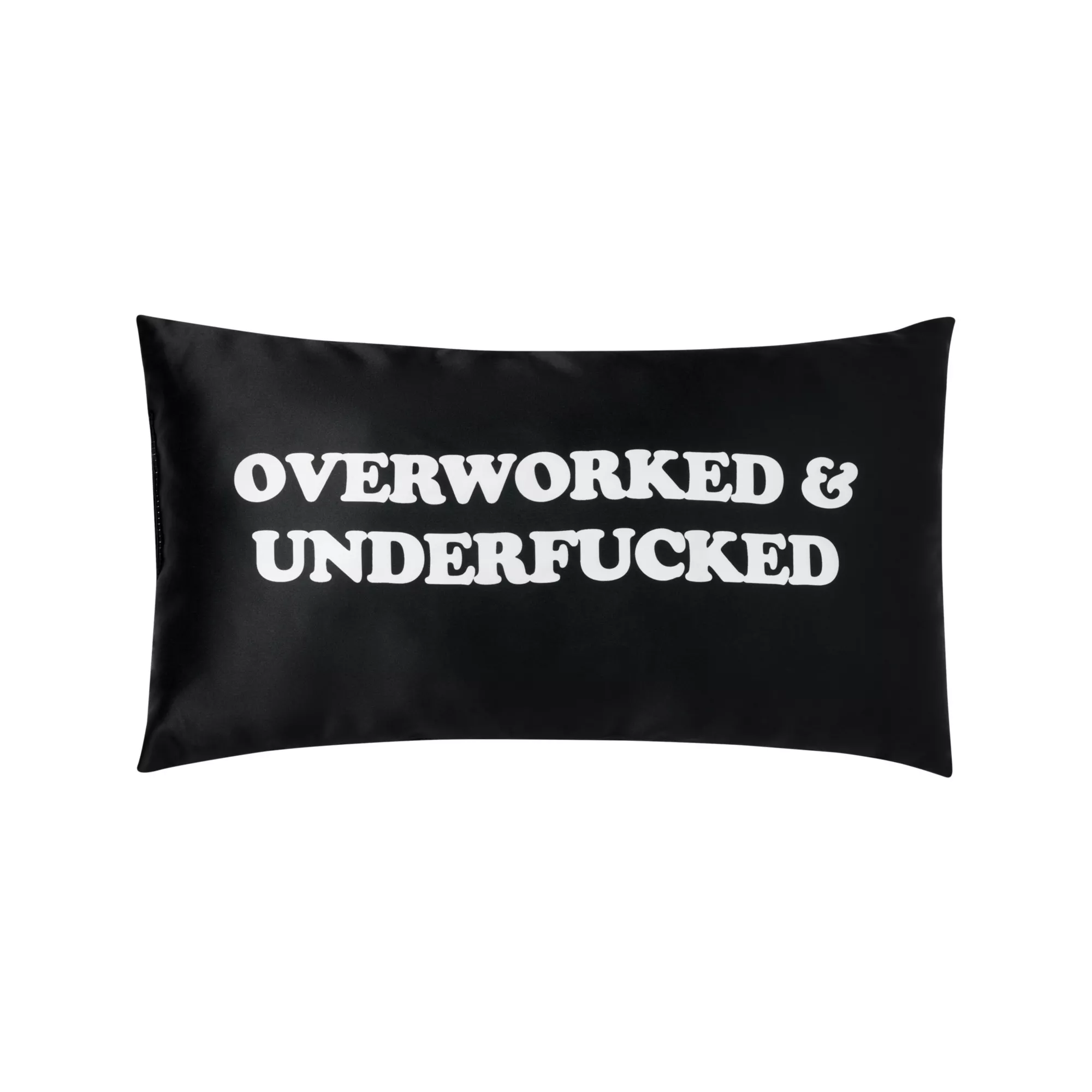 Danny Duncan Overworked & Underfucked Pillow at Spencer's