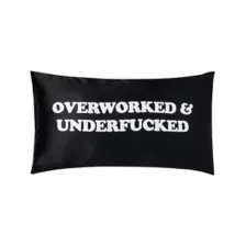 Danny Duncan Overworked & Underfucked Pillow at Spencer's