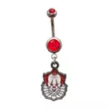 Pennywise Red CZ Titanium Dangle Belly Ring 14 Gauge - It at Spencer's