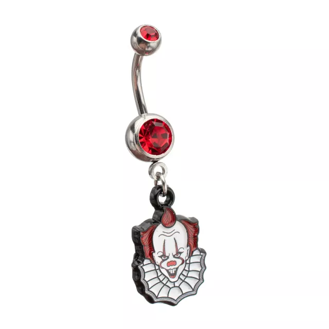 Pennywise Red CZ Titanium Dangle Belly Ring 14 Gauge - It at Spencer's