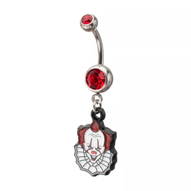 Pennywise Red CZ Titanium Dangle Belly Ring 14 Gauge - It at Spencer's