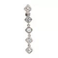 Clear CZ 5-Square Silver-Plated Titanium Dangle Belly Ring - 14 Gauge at Spencer's