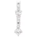 CZ Heart Titanium Dangle Bar Belly Ring - 14 Gauge at Spencer's