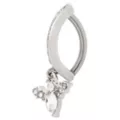 CZ Bat Titanium Dangle Bar Belly Ring - 14 Gauge at Spencer's