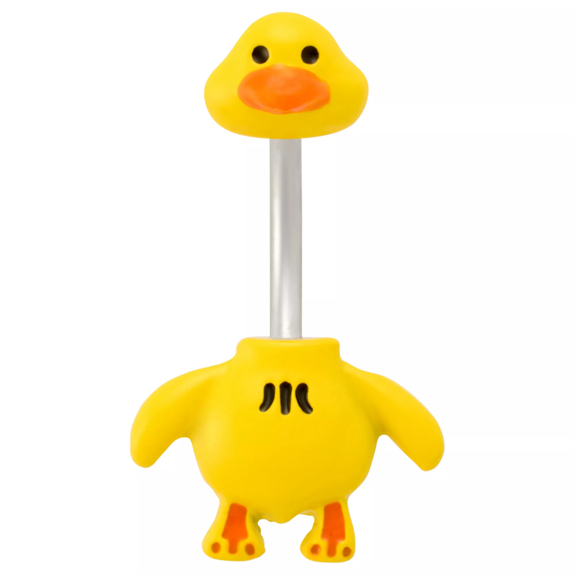 Yellow Rubber Duck Belly Ring - 14 Gauge at Spencer's