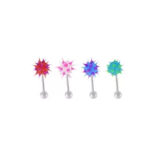 Multi-Pack Multi-Color Tickler Tongue Barbells 4 Pack - 14 Gauge at Spencer's