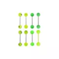 Multi-Pack Green Smiley Face and Star Barbells 8 Pack - 14 Gauge at Spencer's