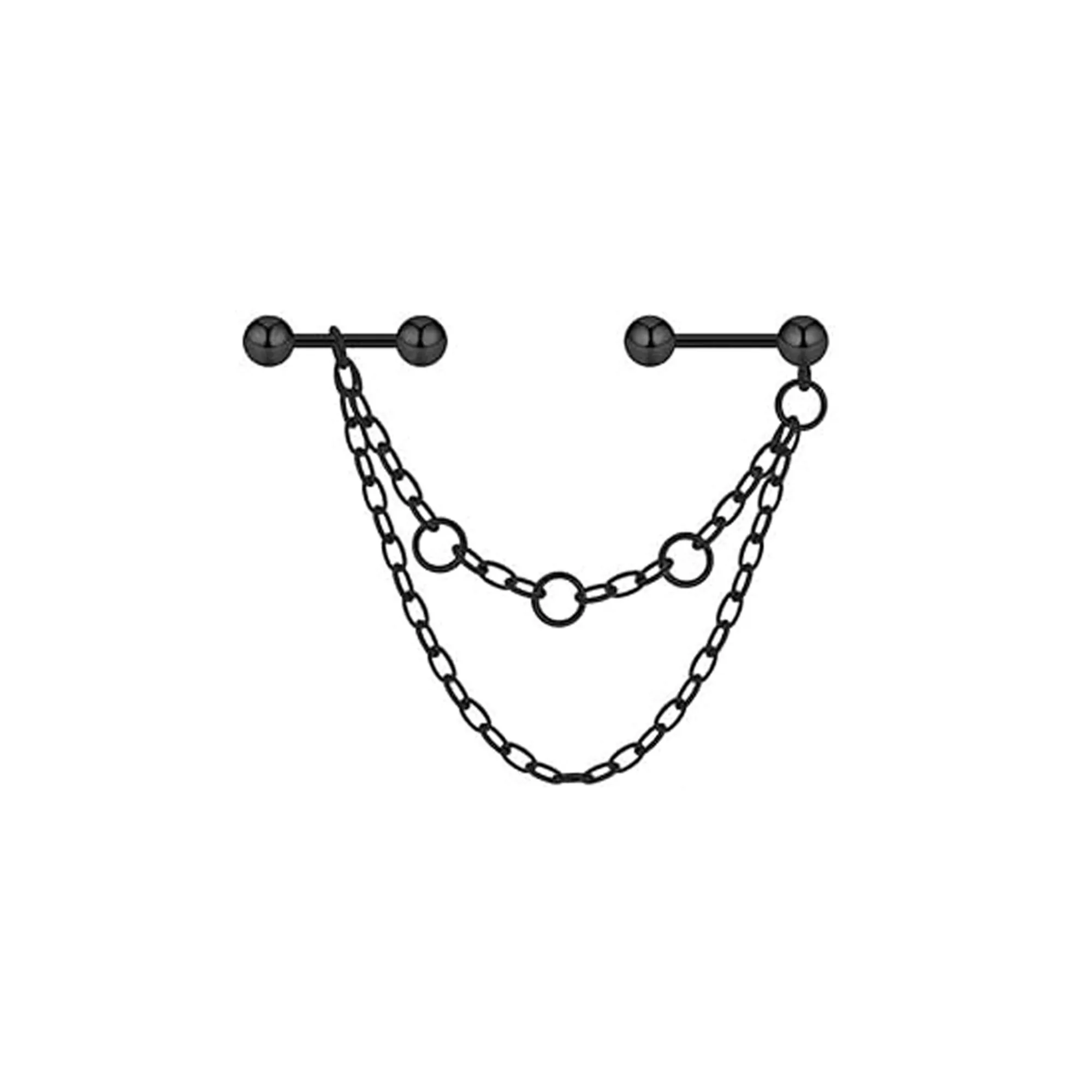 Two-Piece Double Chain Dangle Industrial Barbell
