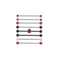 Multi-Pack Black and Red CZ Ladybug Silver-Tone Industrial Barbells 8 Pack - 14 Gauge at Spencer's