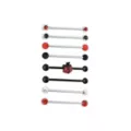 Multi-Pack Black and Red CZ Ladybug Silver-Tone Industrial Barbells 8 Pack - 14 Gauge at Spencer's
