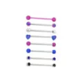 Multi-Pack Playful Pop Industrial Barbells 8 Pack - 14 Gauge at Spencer's
