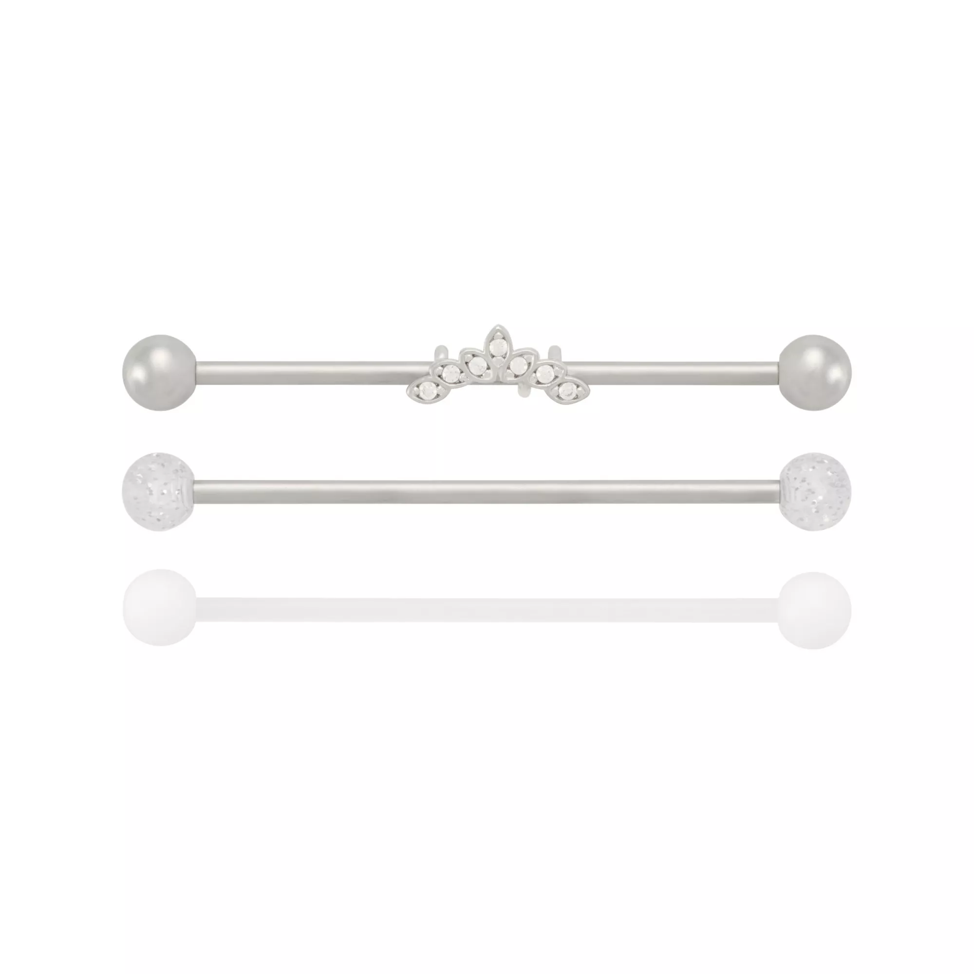 Multi-Pack Lotus Flower Industrial Barbells 3 Pack - 14 Gauge at Spencer's
