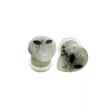 Alien Face Stone Plugs at Spencer's