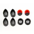 Multi-Pack Black and Red Teardrop Silicone Tunnels - 4 Pair at Spencer's