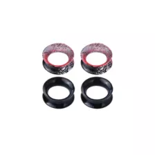 Multi-Pack Black Red and White Splatter Tunnels - 2 Pair at Spencer's