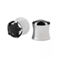 Black CZ Star Silver-Tone Plugs - 00 Gauge at Spencer's