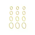 Multi-Pack Textured Gold-Tone Titanium Hoop Nose Rings 12 Pack - 20 Gauge at Spencer's