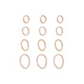 Multi-Pack Textured Rose Gold-Tone Titanium Hoop Nose Rings 12 Pack - 20 Gauge at Spencer's