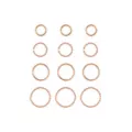 Multi-Pack Textured Rose Gold-Tone Titanium Hoop Nose Rings 12 Pack - 20 Gauge at Spencer's