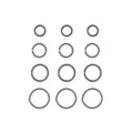 Multi-Pack Black Textured Titanium Hoop Nose Rings 12 Pack - 20 Gauge at Spencer's