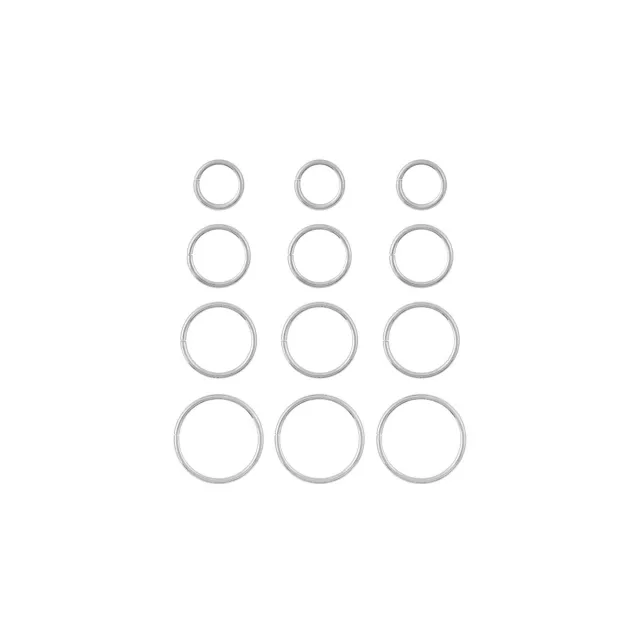 Multi-Pack Silver-Tone Titanium Hoop Nose Rings 12 Pack - 18 Gauge at Spencer's