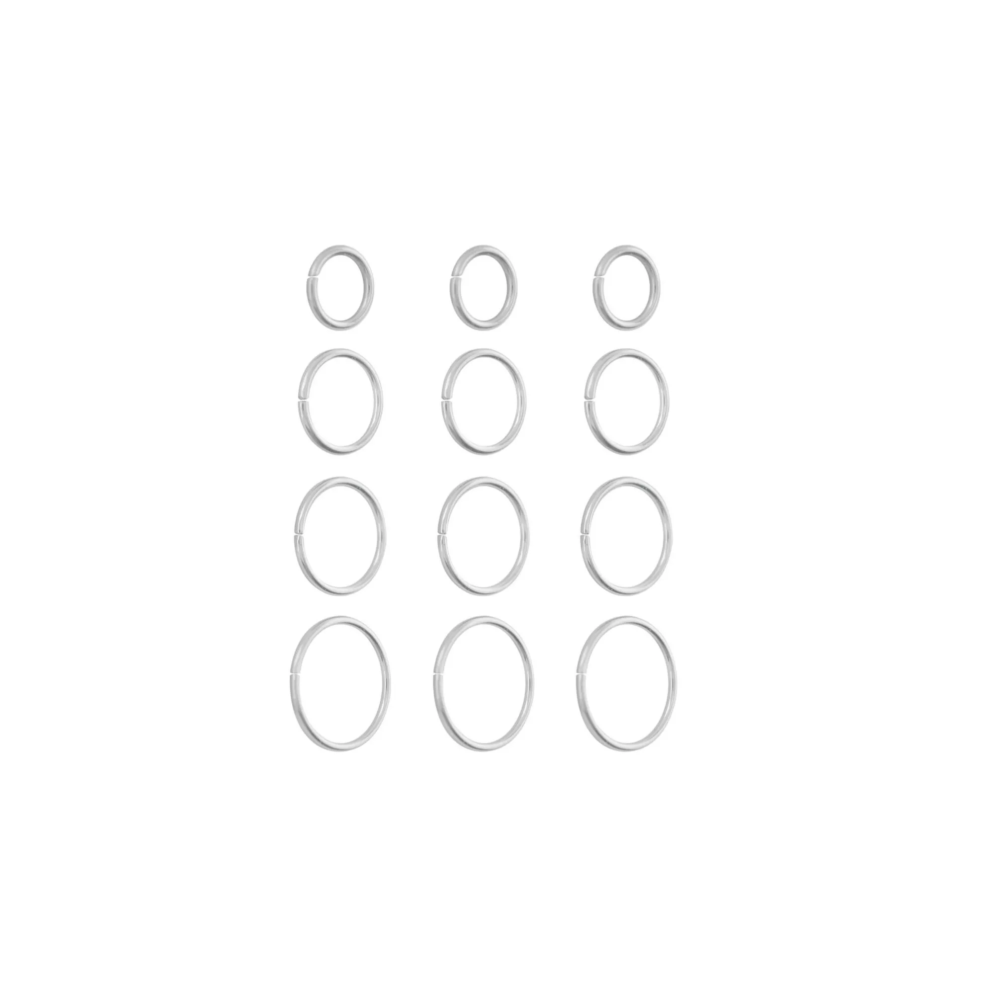 Multi-Pack Silver-Tone Titanium Hoop Nose Rings 12 Pack - 18 Gauge at Spencer's