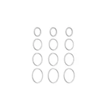 Multi-Pack Silver-Tone Titanium Hoop Nose Rings 12 Pack - 18 Gauge at Spencer's