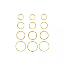 Multi-Pack Gold-Tone Titanium Hoop Nose Rings 12 Pack - 20 Gauge at Spencer's