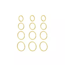 Multi-Pack Gold-Tone Titanium Hoop Nose Rings 12 Pack - 20 Gauge at Spencer's