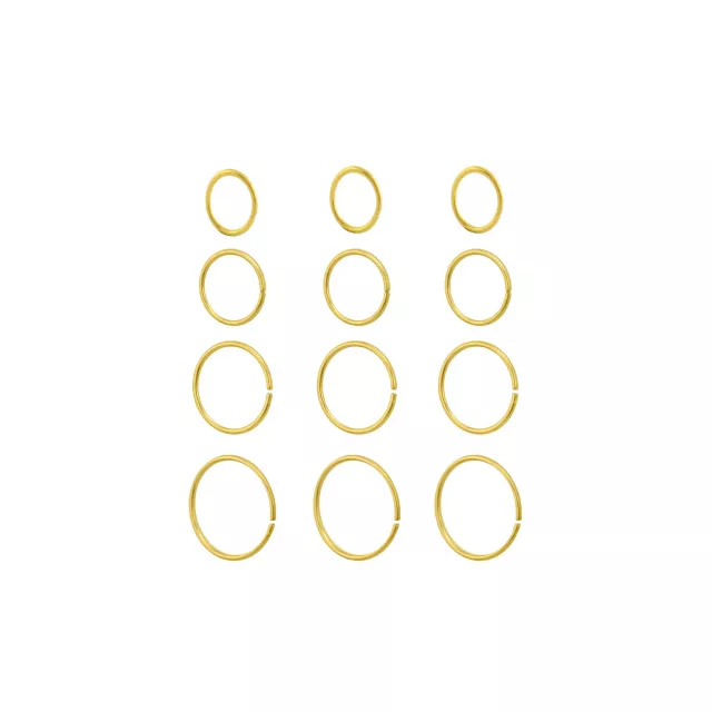Multi-Pack Gold-Tone Titanium Hoop Nose Rings 12 Pack - 20 Gauge at Spencer's