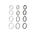 Multi-Pack Cool-Toned Mixed Metal Titanium Nose Hoops 12 Pack - 20 Gauge at Spencer's