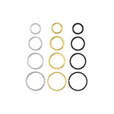 Multi-Pack Mixed Metal Titanium Nose Hoops 12 Pack - 18 Gauge at Spencer's