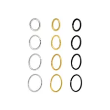 Multi-Pack Mixed Metal Titanium Nose Hoops 12 Pack - 18 Gauge at Spencer's