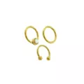 Multi-Pack Opal-Effect Round 14K Gold-Plated Septum Rings 3 Pack - 16 Gauge at Spencer's