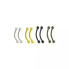 Multi-Pack Multi-Color Titanium Curved Barbells 8 Pack - 16 Gauge at Spencer's