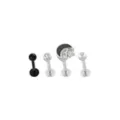 Multi-Pack CZ Black Moon Titanium Labret Lip Rings 4 Pack - 16 Gauge at Spencer's