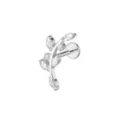 CZ Titanium Flatback Leaf Cartilage Earring - 16 Gauge at Spencer's