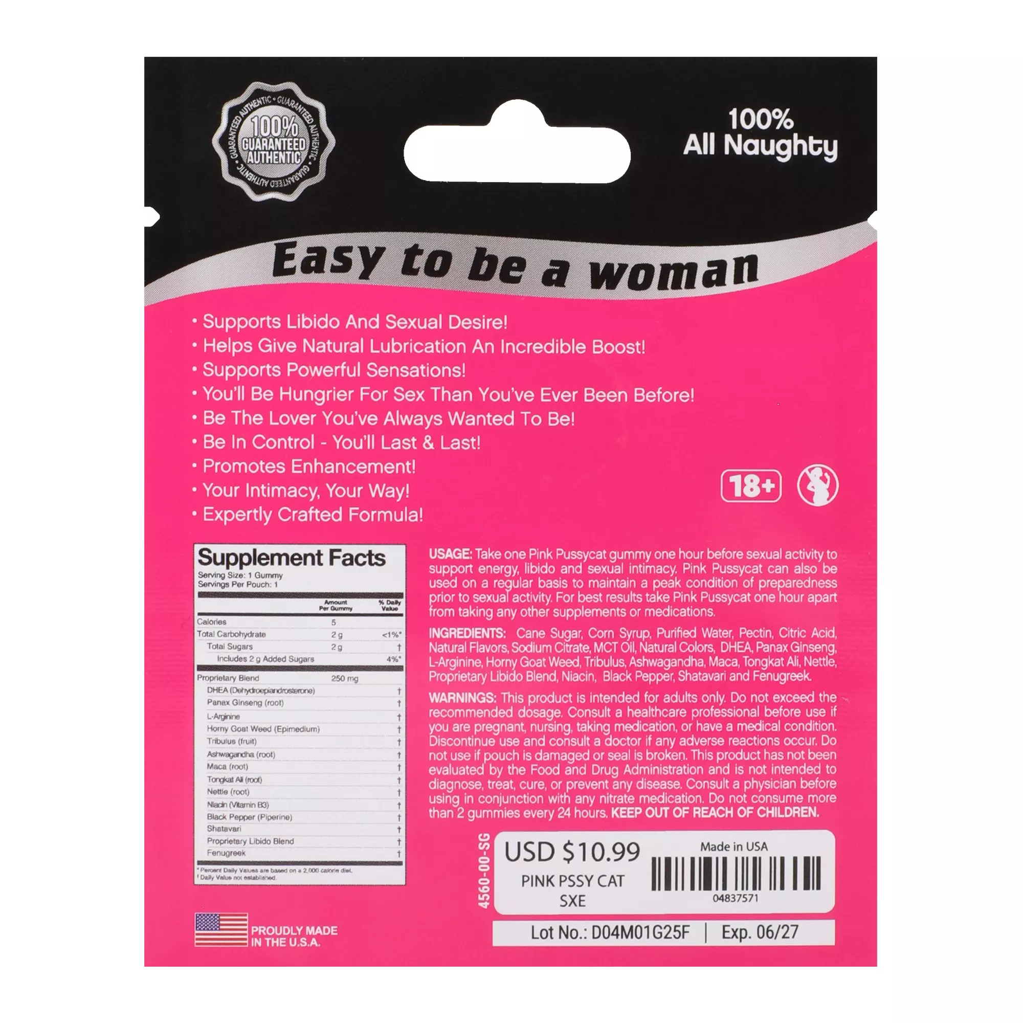 Pink Pussycat Female Enhancement Gummy - 1 Count at Spencer's