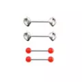 Multi-Pack Strawberry Nipple Barbells 2 Pairs - 14 Gauge at Spencer's
