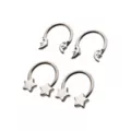 Multi-Pack Space Silver-Plated Titanium Horseshoe Rings 2 Pair - 16 Gauge at Spencer's