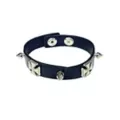 Black Cross and Spike Faux Leather Cuff Bracelet at Spencer's