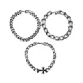 Multi-Pack Cross Chain Bracelets - 3 Pack at Spencer's