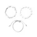 Multi-Pack White Beaded Cross Braided Cord Bracelets - 3 Pack at Spencer's