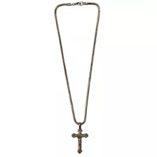 Gothic Cross Snake Chain Necklace at Spencer's