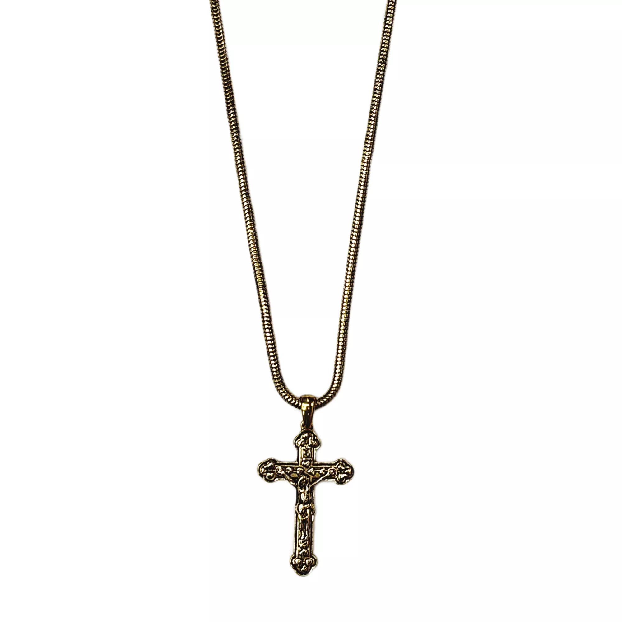 Gothic Cross Snake Chain Necklace