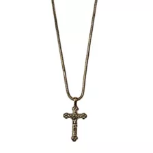 Gothic Cross Snake Chain Necklace at Spencer's