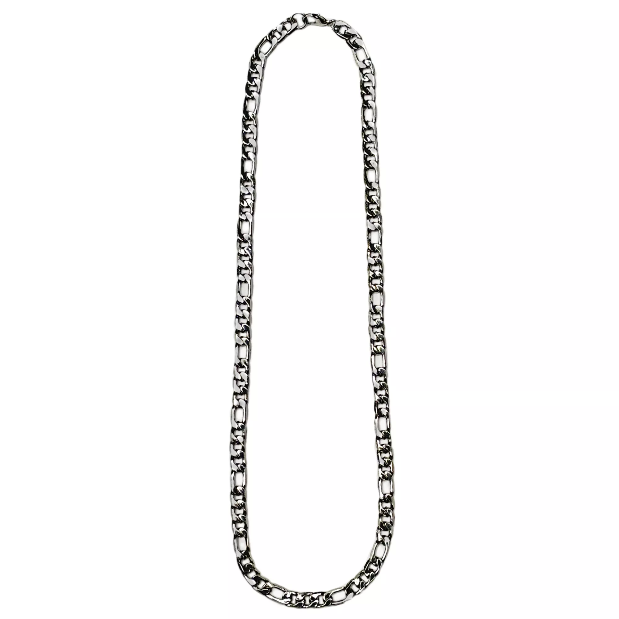 Silver-Tone Figaro Chain Necklace
